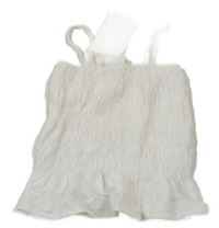 Nové - Bílý mačkaný crop top Zara