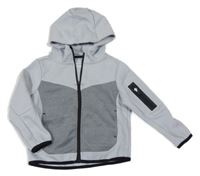 Sivá tech fleece prepínaci mikina s kapucňou Primark