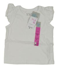 Nové - bílé tričko s volánky Primark