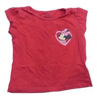 Tmavoružové tričko s Minnie Disney