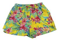 Žlté kraťasy s kvetmi Primark
