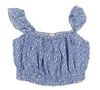 Mdoro-biely kvietkovany crop top zn. Shein