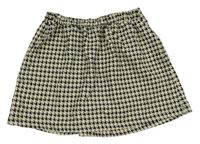 Béžovo-čierna vzorovaná sukňa Shein