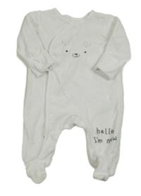 Biely zamatový overal Nutmeg