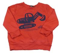 Červená mikina s bágrom George