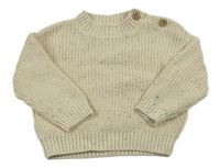 Béžový melírovaný sveter Reserved