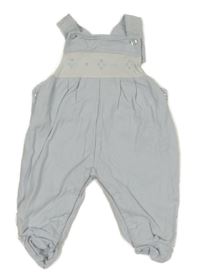 Světlemodro-bílé dupačky s výšivkou