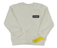 Nové - Biela vzorovaná mikina s nášivkou Shein