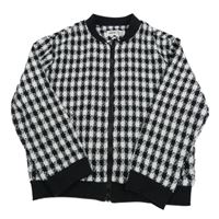 Čierno-biela vzorovaná bunda Shein