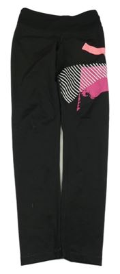 Černo-růžové sportovní legíny H&M