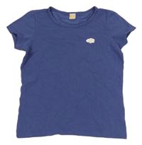 Chrpově modré tričko s mráčikom