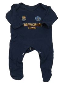 Tmavomodrý futbalový overal s potlačou