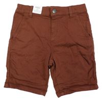 Nové - Hnědé plátěné chino kraťasy M&S