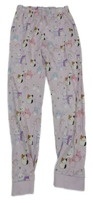 Lila pyžamové kalhoty Squishmallows