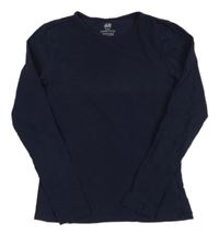 Tmavomodré tričko H&M