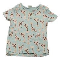 Mentolové rebrované tričko so žirafami  Next