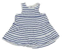 Bílo-námořnicky modré pruhované šaty H&M