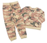 2Set - Army-světlepudrová mikina + tepláky PEP&CO