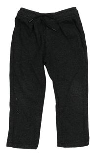 Čierne melírované chino teplákové nohavice M&S