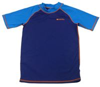 Tmavomodro-modré UV tričko s logom MOUNTAIN WAREHOUSE