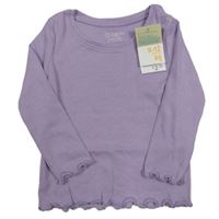 Nové - levandulové rebrované tričko zn. PRIMARK