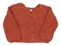 Jahodový rebrovaný prepínaci sveter so vzorom sinsay