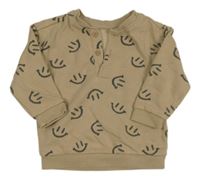 Béžová mikina so smajlíkmi Tu