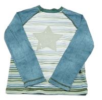 Pruhovano-modré triko s hvězdou