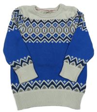 Modro-světlemátový sveter so vzorom H&M