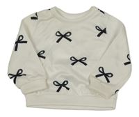 Biela mikina s mašličkami SHEIN