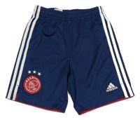 Tmavomodro-bílé funkční fotbalové kraťasy AJAX Adidas
