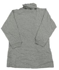 Sivá melírovaná tunika s rolákom