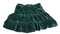 Smaragdová lesklá zamatová sukňa JIGSAW JUNIOR