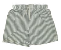 Olivovo-bílé pruhované plážové kraťasy H&M