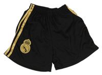 Černo-zlaté sportovní fotbalové kraťasy Real Madrid