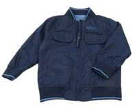 Tmavomodrý šusťákový jarní oboustranný bomber LOSAN