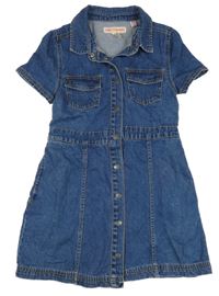Modré rifľové prepínaci košeľové šaty LONE STAR KIDS