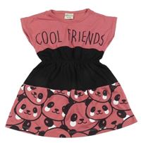 Světlevínovo-černé pandami a nápisom