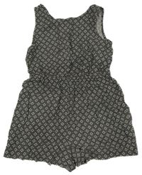 Čierno-biely vzorovaný letný overal PRIMARK