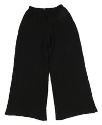 Čierne mačkané wide leg nohavice PRIMARK