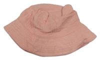 Světlerůžový mušelínový klobouk s oušky George