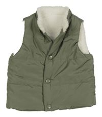Khaki prešívaná šušťáková zateplená vesta George