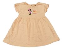 Marhuľové bavlnené šaty s Minnie Disney