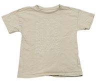 Béžové tričko s nápismi Matalan