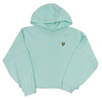 Mátová crop mikina s nášivkou a kapucí Lyle&Scott