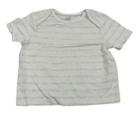 Bielo-svetlosivé pruhované tričko The Little White Company
