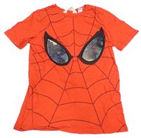 Červené tričko s měnícími obrázky - Spiderman H&M