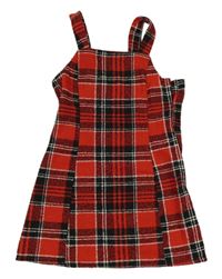 Červeno-čierno-biele kockované šaty H&M