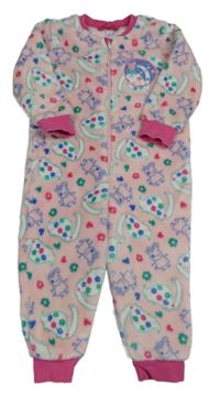 Ružový chlpatý overal s Peppou a dinosaurami Mothercare