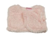 Ružová kožušinová crop vesta